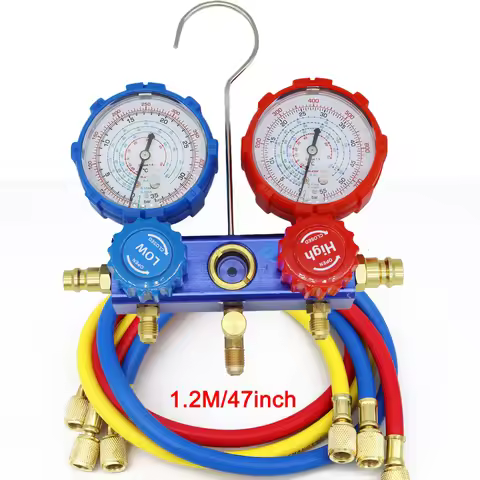 AC Air Condition Manifold Gauge Set For R22 R410A R134a R404A Manifold Gauge Set Kit Auto Refrigeran