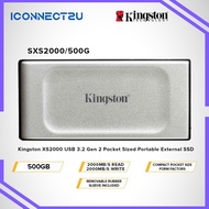 Kingston XS2000 USB 3.2 Gen 2 Pocket Sized Portable External SSD (SXS2000/500G)