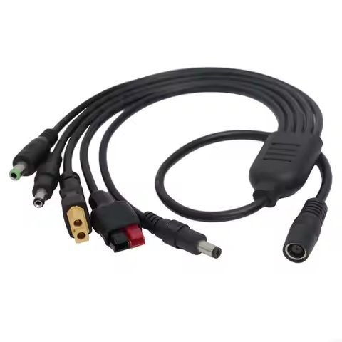 Solar Charging Cable DC7909 Female to XT60+DC5521+DC5525+DC6530+30A Adapter Cable for Various Electr