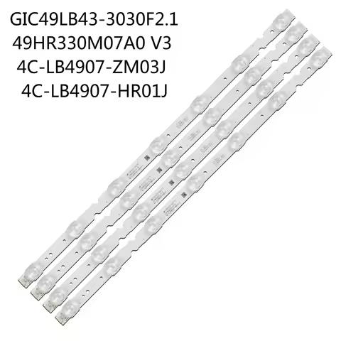 4Pcs/Set LED Strip 49UD6303X1 49UD6306X1 49UD6326X1 4C-LB4907-HR01J ZM02J ZM03J ZM04J PF01J PF02J 49