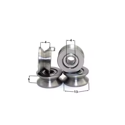 10 20 50 Pcs V Groove Sealed Ball Carbon Steel 624VV V624ZZ 4x13x6mm Guide Track Roller Bearing V624