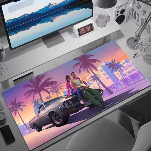 GTA 6 Mause Pad Gaming Mat Pc Gamer Xxl Mouse Pad 900x400 Desktops Diy Gaming Computer Desk Accessor