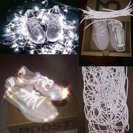 เชือกผูกรองเท้า สะท้อนแสง 3 เมตร สีดํา 3 เมตร สําหรับ max97 yeezy350 Adi aj1 700 Gypsophila