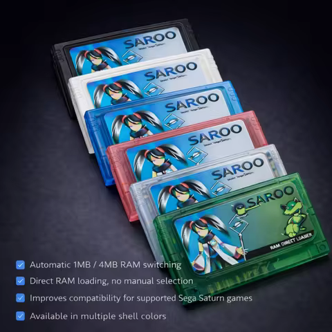 Sega Saturn SAROO Retro Game Compatible with Console Version 1.37 SS Everdrive