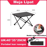 TopStyle Meja Lipat Aluminium Set Meja Kursi Lipat Meja Camping Piknik Outdoor Portable Multiple siz