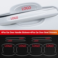 SCH 14Pcs Transparent Car Door Bowl Sticker Anti Scratch Sticker Car Door Handle Protection Thickene