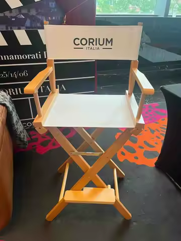 Solid Wood Director Chair Foldable Canvas Stool High Backrest Outdoor Lounge Chair Makeup Photo Prop