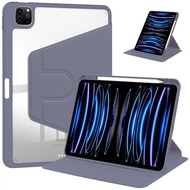 Acrylic Case For iPad 11th 2025 Pro 11 inch M4 2024 360 Rotating Leather Tablet Cover For Ipad mini 
