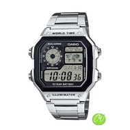 [CASIO MEN] STANLESS STEEL BAND CASIO DIGITAL MEN WATCH AE-1200WHD-1AVDF/ AE-1200WHD-1 / AE-1200 - 1
