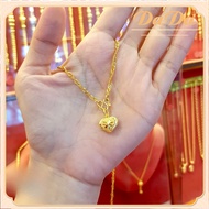 สร้อยคอทองคํา 18k ของแท้ 99.9% ทองคําบริสุทธิ์ลูกพีชหัวใจจี้เครื่องประดับงานแต่งงานผู้หญิง สร้อย ทอง