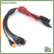 BEAUGREEN  Panel Extension Cable, 4 in 1 1m Length  Wire, Connector MC4 to DC5521 7909 XT60 Female C