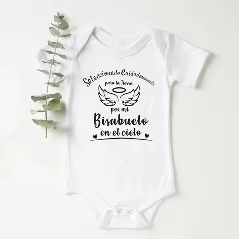 Seleccionado Cuidadosamente para la Tierra por mi bisabuelo en el cielo Baby Bodysuit Summer Short S