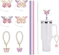 Stanley Cup Accessories, Includes Stanley Cup Leak-Proof Butterfly Straw Lid, Travel Mug Hanging Orn