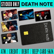 DEATH NOTE Card Sticker - Vinyl Matte Laminated Waterproof Scratch Proof