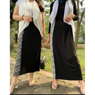 Imani Butik|Fashion Wanita Rok Irena Kombinasi Bahan Kaos Motif batik Nyaman