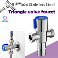 Triangle valve faucet High quality 304 stainless 3 way angle valve Brass Standard wall-mounted faucet Kitchen bathroom