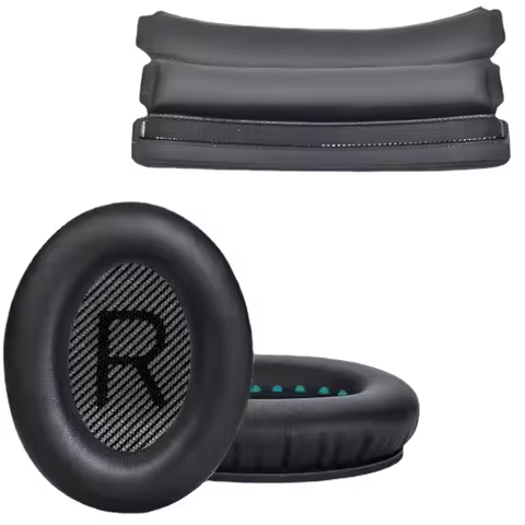 Replacement Ear pads Cushion Earmuffs Earpads Headband For Bose Quietcomfort 35, QC35 ii, QC15, QC25