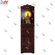 RHY Solid Wood With Door Table Altar Household New Chinese Style Standing Buddhist Niche Cabinet Alt