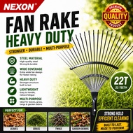 【Ready Stock】NEXON 22T Fan Rake Head Garden Leaf Rake Steel Lawn Grass Cleaning Rake Garden Debris Y
