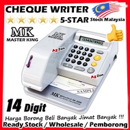 Multi Currency Cheque Writer RM Ringgit Dan Sen Checkwriter Master King MK-3000 14digit Cheque Writer