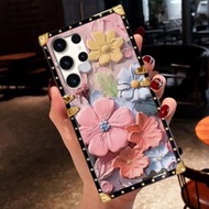 1pc Non-3D Pattern, 2D Flat Painting Printing, Colorful Floral Flat Pattern Fashion Phone Case, Shoc