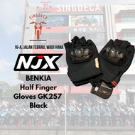 【 NJX x BENKIA 】 Half Finger Gloves GK257 Motorcycle Riding Sarung Tangan Separuh Jari Glove Biker