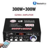 Power Amplifier Wireless Bluetooth Karaoke Fleco Bt-198A 300w+300w Power Amplifier Wireless Audio Stereo 2 Channel Bluetooth Amplifier Mini Bluetooth Bt-198a