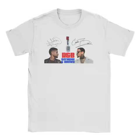 R&B Tour 2026 Raymond and Brown Chris Brown Usher Raymond for Men T Shirts Tee Shirt Round Collar T-