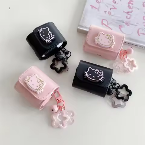 Hello Kitty 3D Bow Earphone Cover for Apple Airpods 1 2 3 Generation Airpods Pro Pro2 Wireless Bluet