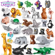 Big Size Animal Building Blocks Compatible Lego Duplo Animal Accessories Figures Block Lion Panda DI
