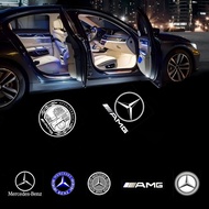 2PCS LED Car Door Welcome Lamps Logo Emblem Ghost Shadow Light Auto Accessories Mercedes Benz W203Cl