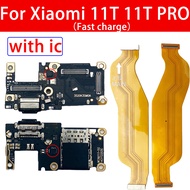 For Xiaomi 11T 11T Pro Motherboard FPC Connector+USB Charging Port Board With Microphone Replacement