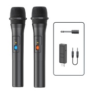 (DGHV) 2Piece Wireless Microphone System Kits Home Smart TV Speaker Singing Mic Black