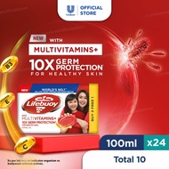 [Bundle of 6] Lifebuoy Anti-Bacterial Bar Soap 3+1pcs (4x100g)