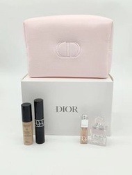 Dior 彩妝香水4件連粉色化妝袋