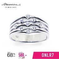 Memorine Jewelry 925 Sterling Silver Ring With Swiss Diamonds (CZ): ONLR7