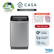 [Climate Voucher] Beko 16kg Top Load Washing Machine | WTLI160D