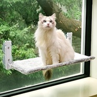 Cat Window Lounger, with 4 Strong Suction Cups, Foldable Cat Bed for Indoor Use, Solid Metal Frame a