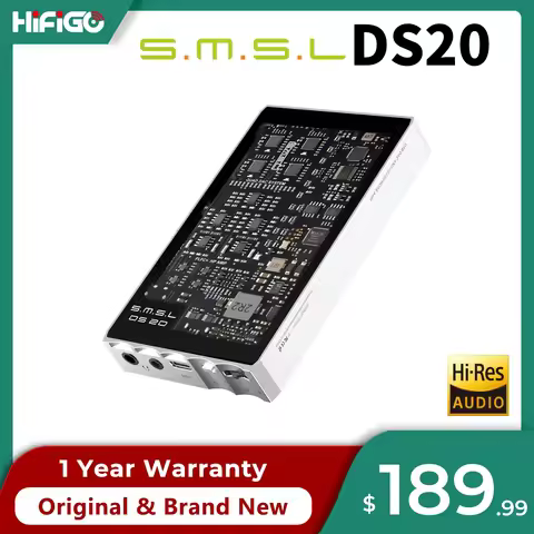 SMSL DS20 Portable DAC & Headphone Amplifier CS43131 Chip DAC Precision Decoding Dual USB Mode Compa