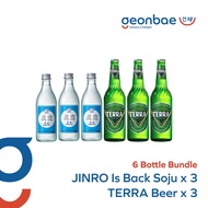 [Soju Bomb Bundle 2] Jinro Is Back Zero Sugar x Terra Beer 6 Bottle Bundle