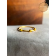 Fledios 916 Gold Ring Pure Minimalist Rattan Split Ring/916 Gold Minimalist Ring 916 Gold