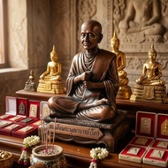 阿赞多自身铜像 Wat Imm Somdej Archan Toh BE2565