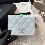 全新閒置✨全港最平 ‼正品任驗 ‼ 🌈CHANEL 25B Comet Small Flap Wallet AP4813B21489U2367 Baby Blue 藍色👏現貨 支持陪驗 #女裝銀包 #