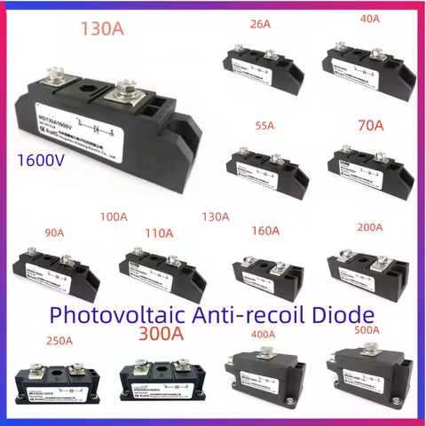 MD90A-16 Photovoltaic Anti-recoil Diode 26A to 500A 100A 1600V Diode 40A 55A 70A 90A 200A 300A 400A 
