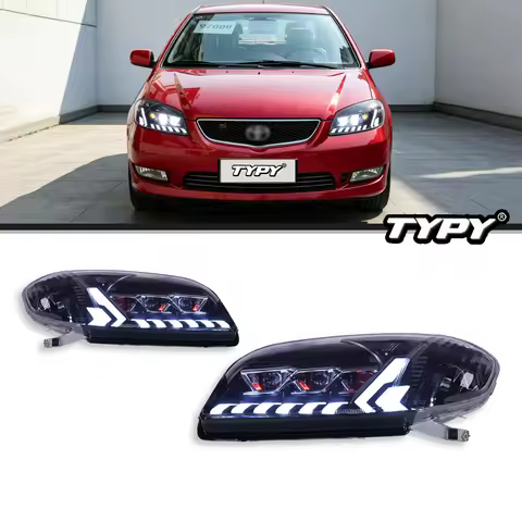 Car light For 2003-2004 Toyota Vios Headlight Assembly, Modified With LED Lens, Daytime Running Ligh