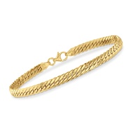 Italian 18kt Yellow Gold Cuban-Link Bracelet. 7 inches