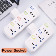 3 Way Plug Extension with 3 USB Ports,  Wall Charge Extender, Multi Plug Adapter Surge Protected 10A