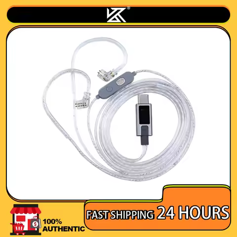 KZ-M2 Silver-plated upgrade cable with Type C/3.5MM dual microphone for EDX Pro X AS16 Pro PRX Zenit