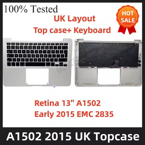 UK A1502 Topcase with Keyboard For Macbook Pro Retina A1502 Early2015 MF839 MF841 EMC2835 Uk keyboar