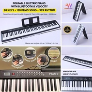 PORTABLE FOLDABLE ELECTRIC PIANO KEYBOARD 88 KEYS FOLDABLE ELECTRIC PIANO WITH BLUETOOTH AND VELOCIT